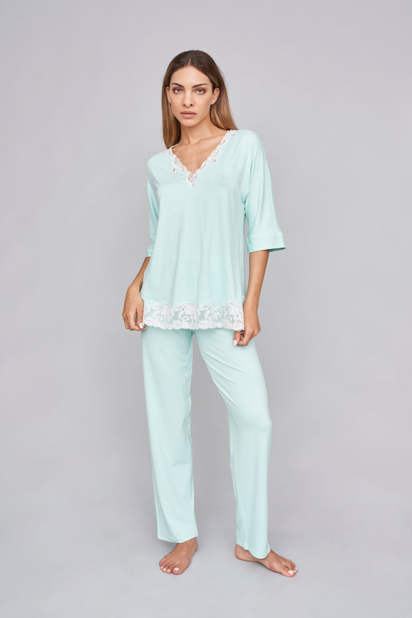 Viscose Jersey Long Pyjama - Pyjama - italian lingerie