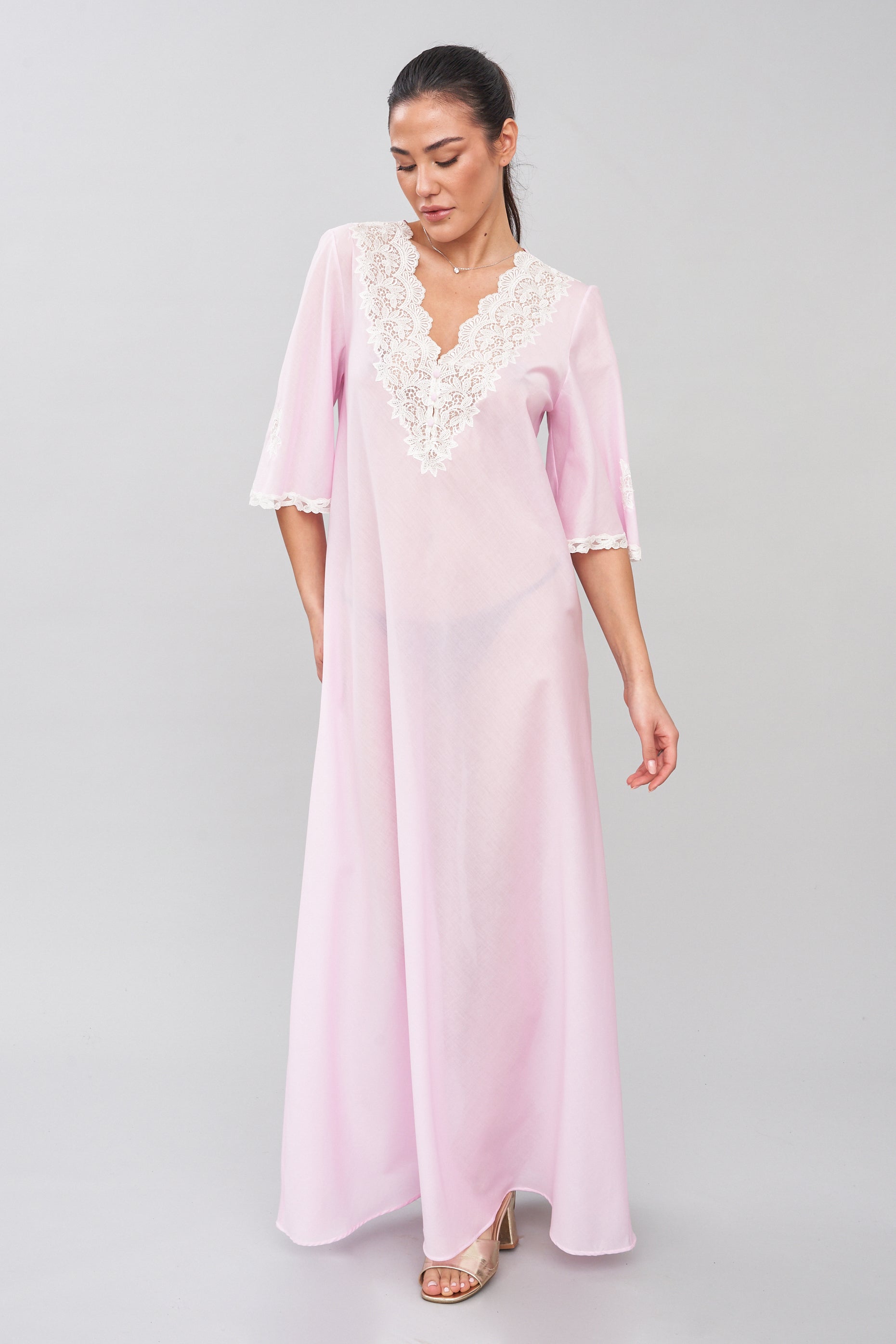 Hesperis - Mussola Cotton Nightgown – Flora Lastraioli Shop Online