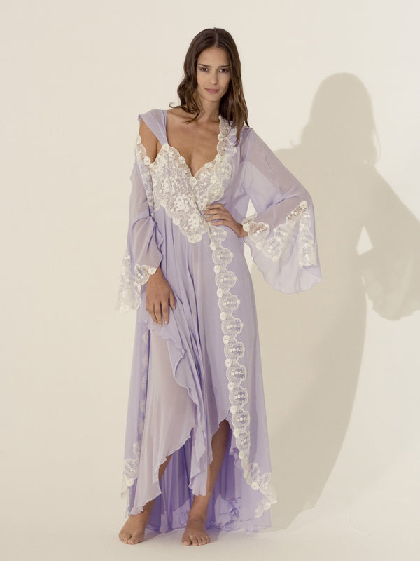 Long Silk Robe - Dress & Robe - italian lingerie
