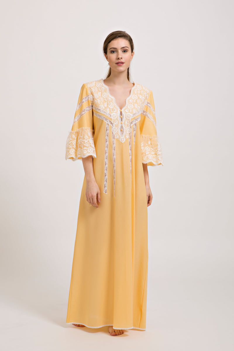 Catherine - Mussola Cotton Nightgown - Dress - italian lingerie