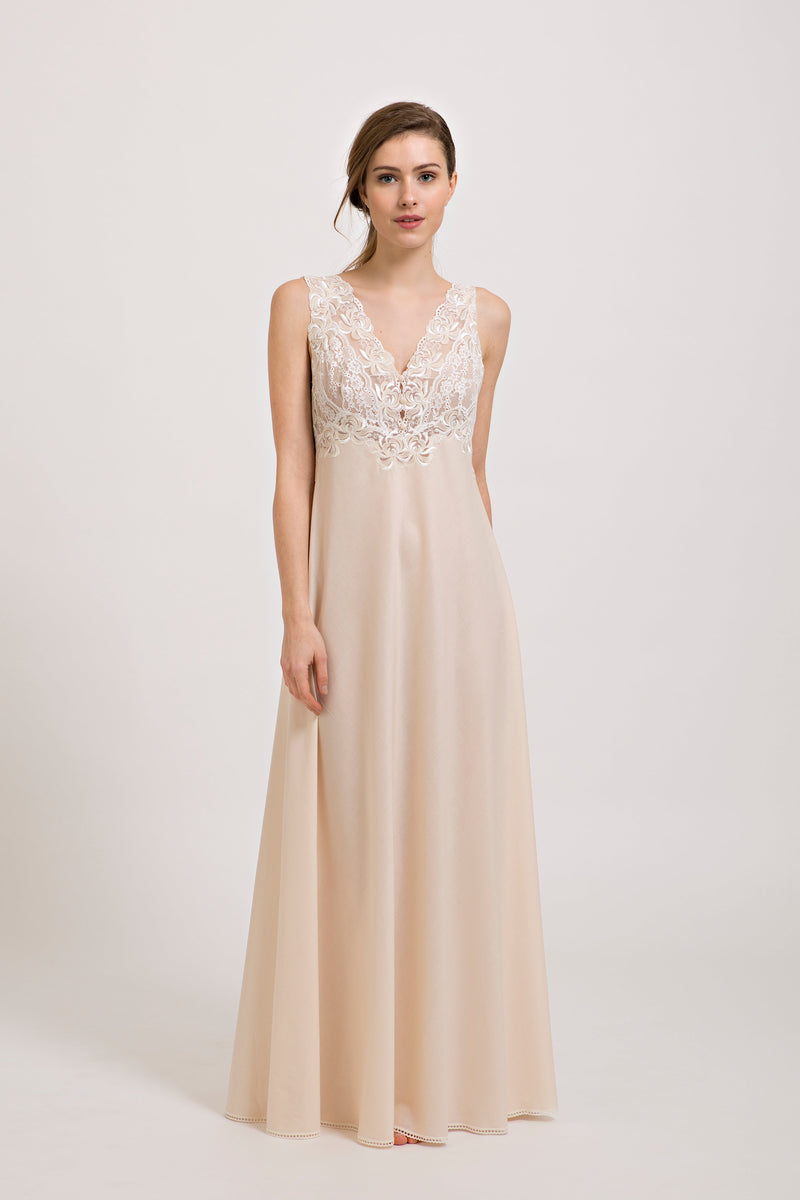 Adalynn - Mussola Cotton Nightgown - Dress - italian lingerie