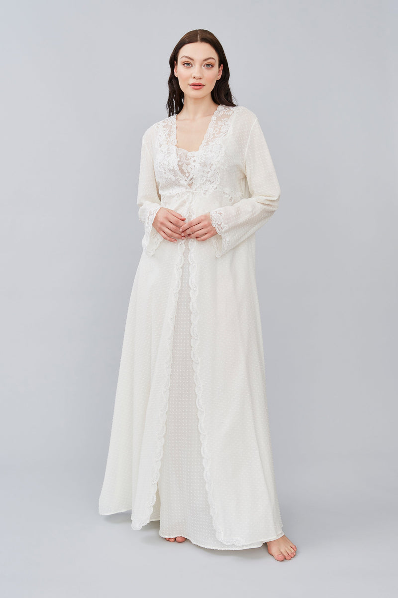 Robe en top plumetis