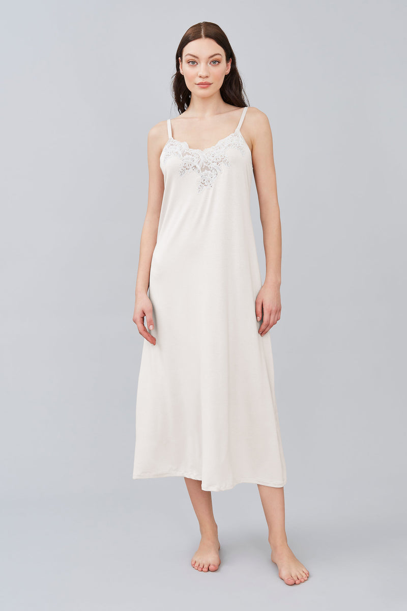 Viscose Jersey Long Nightgown - Dress - italian lingerie