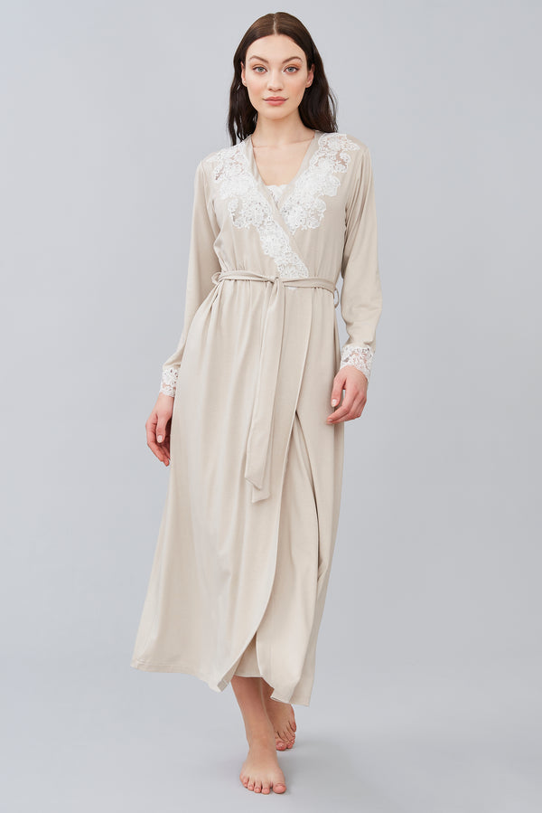 Viscose Jersey Long Robe