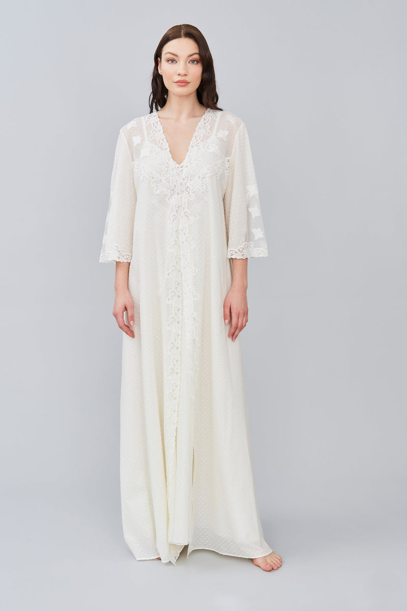 Robe en top plumetis