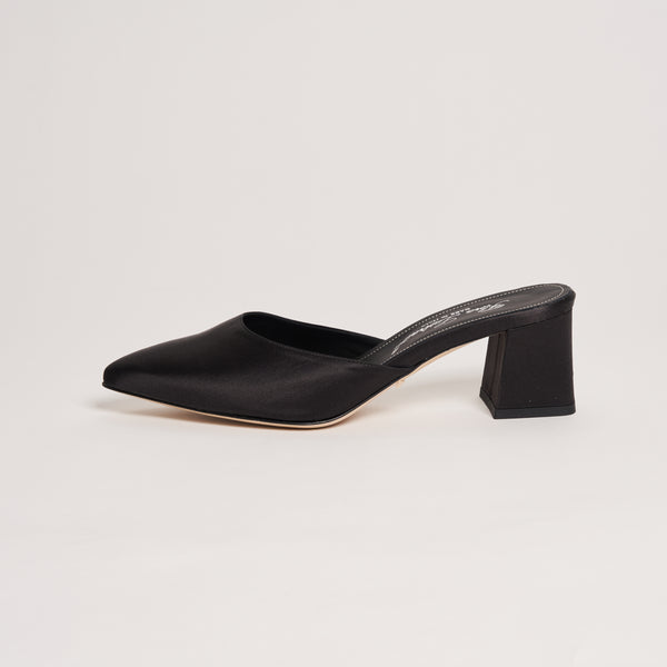 Midnight Gala Block Heel Slippers