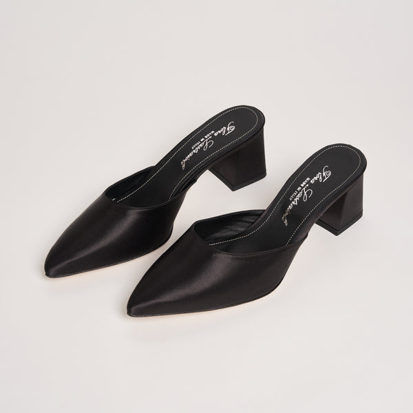 Midnight Gala Block Heel Slippers