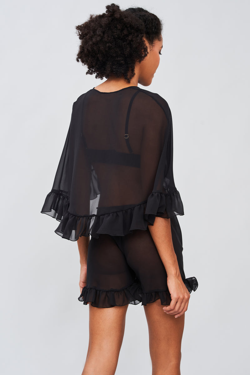 Rosée Lucente - Silk Georgette Short Bolero & Culotte