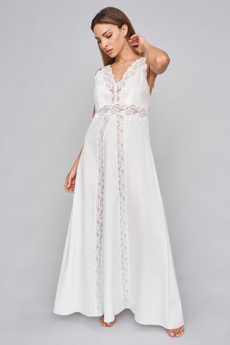Ale - Mussola Cotton Nightgown - Dress - italian lingerie