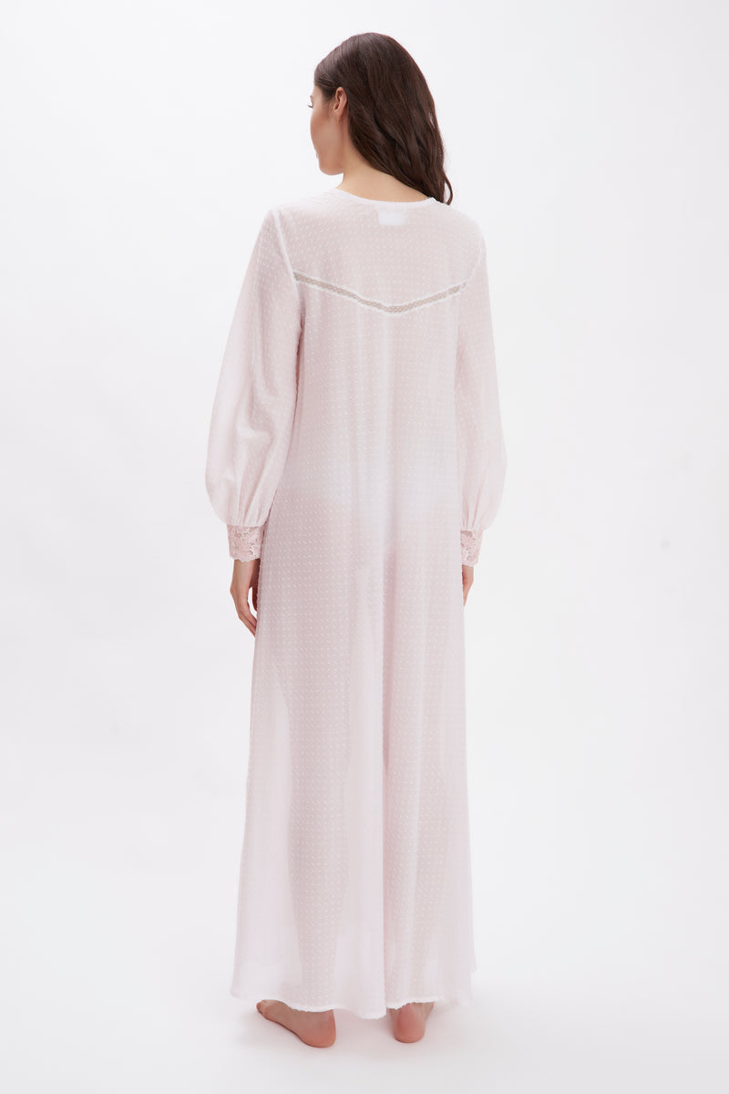Jewel Box - Plumetis Cotton Nightgown - Dress - italian lingerie