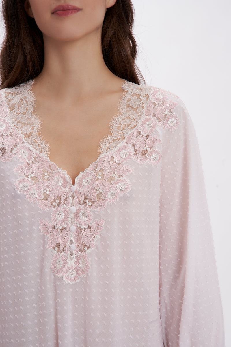 Swing Pink - Mussola Cotton Nightgown - Dress - italian lingerie