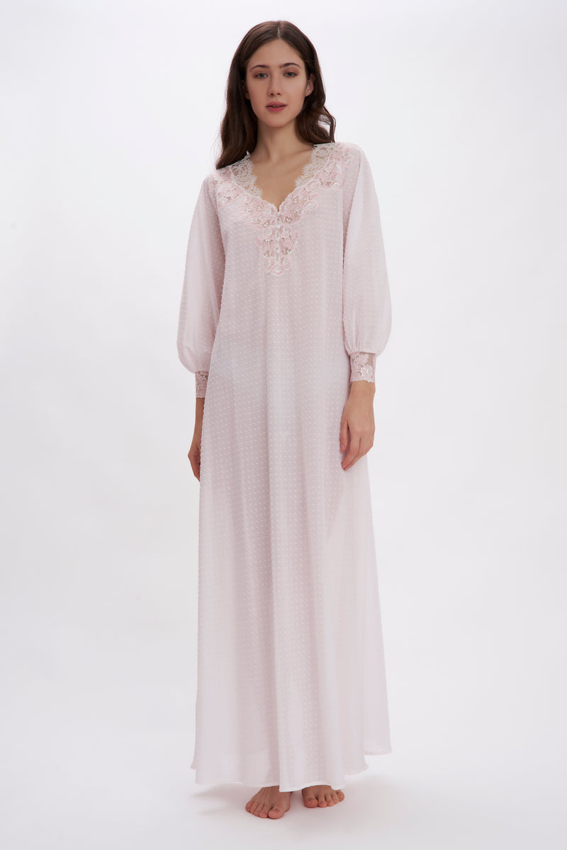 Swing  Pink - Mussola Cotton Nightgown - Dress - italian lingerie
