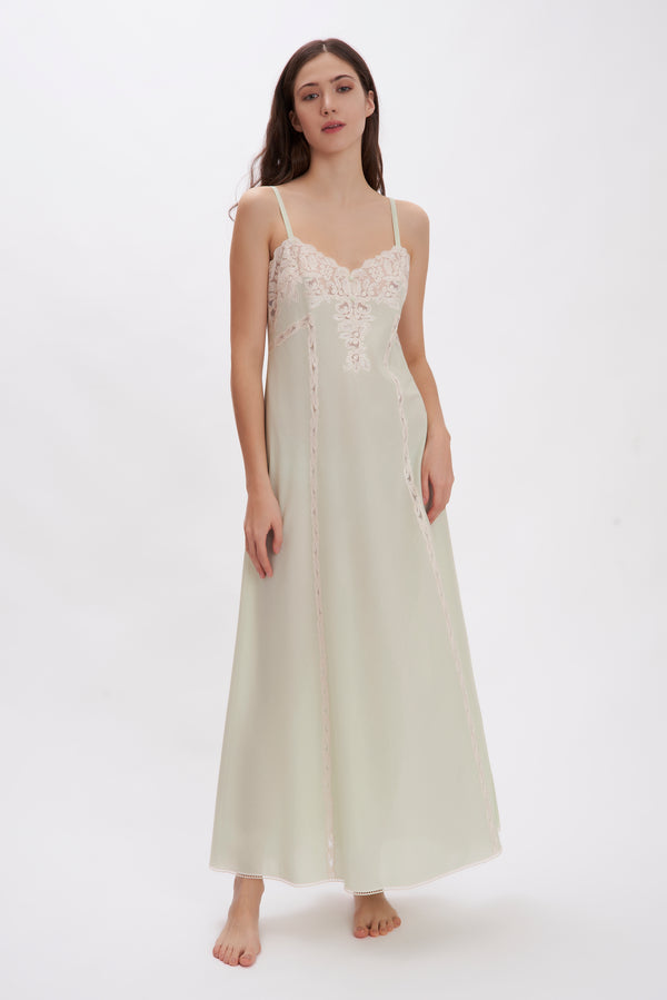 Mussola Cotton Nightgown - Dress - italian lingerie