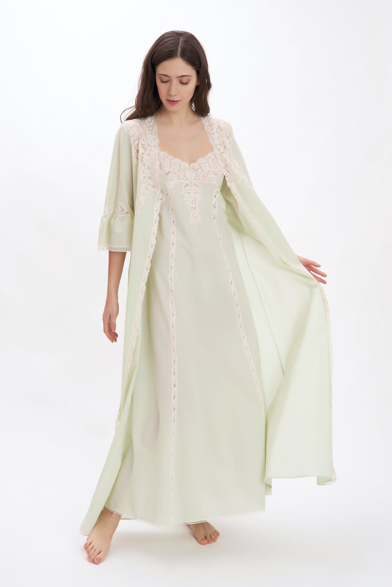 Mussola Cotton Nightgown & Robe