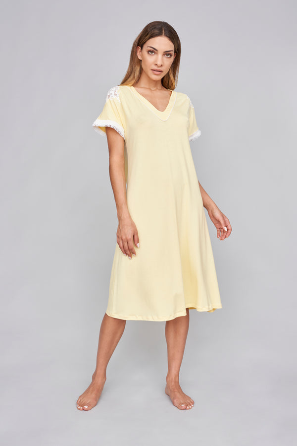Viscose Jersey Short Nightgown - Dress & Robe - italian lingerie