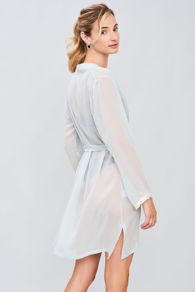 Mistral Serenade - Silk Georgette Short Robe