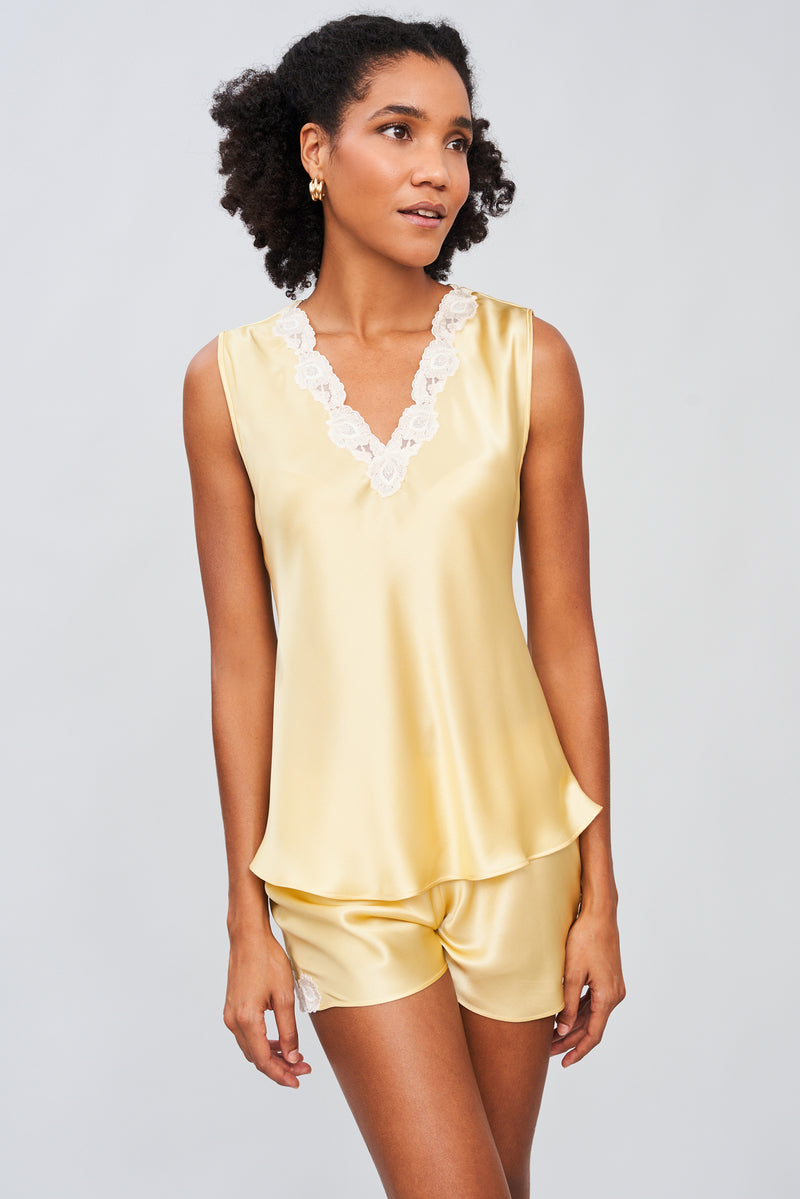 Luna’s Caress - Silk Satin Top V Neck