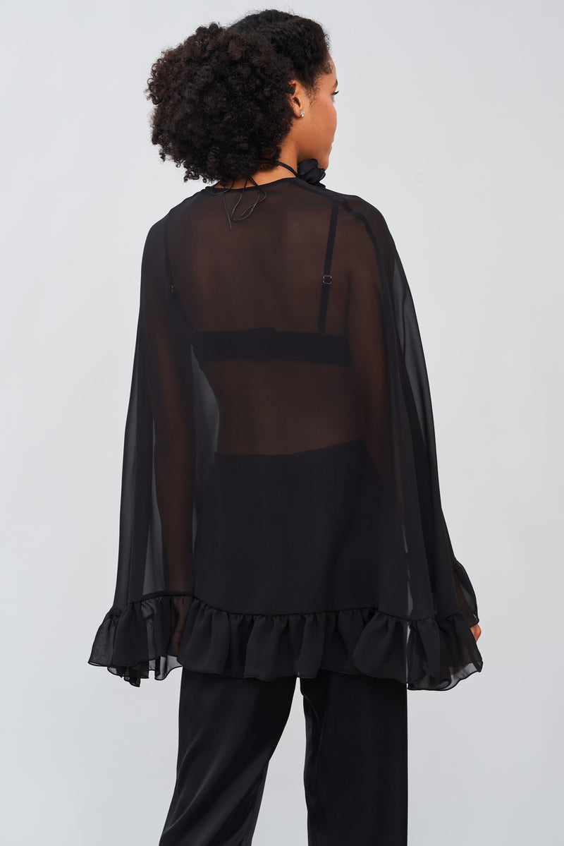 Selenaris - Silk Georgette Poncho