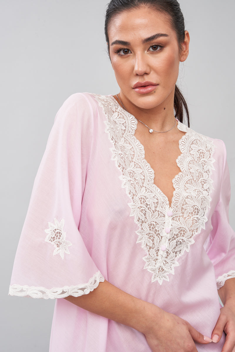 Hesperis - Mussola Cotton Nightgown – Flora Lastraioli Shop Online