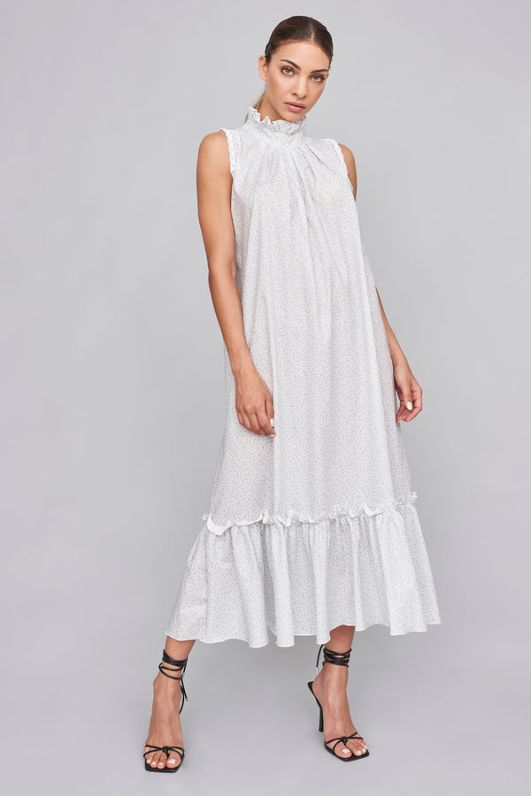 Floral Cotton Midi Dress - Dress - italian lingerie