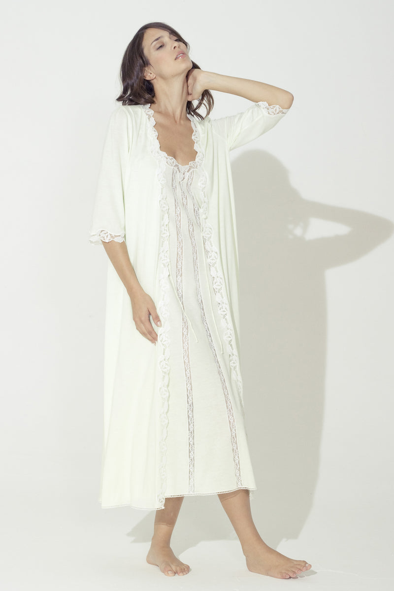 Jersey Cotton Nightgown Robe – Flora Lastraioli Shop Online