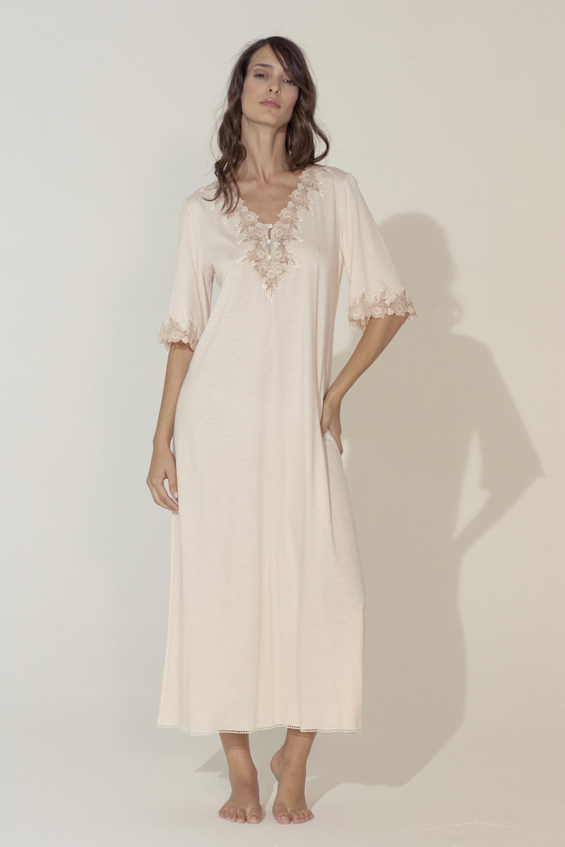 Jersey Cotton Nightgown - Dress - Italian Lingerie
