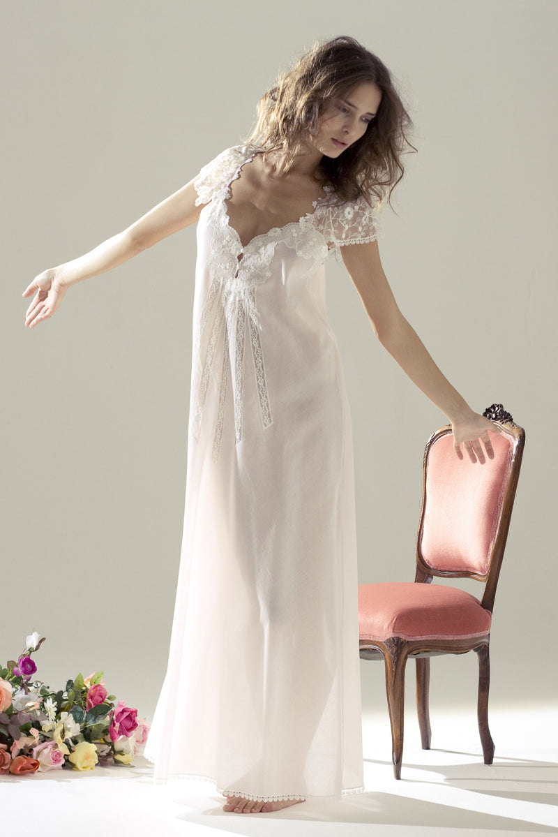 Angelia - Cotton Nightgown & Robe – Flora Lastraioli Shop Online