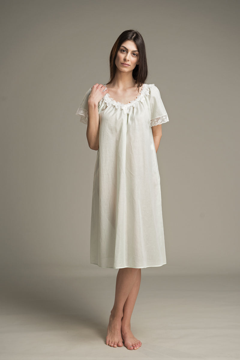 B2B - Mussola Cotton Nightgown - Dress - italian lingerie