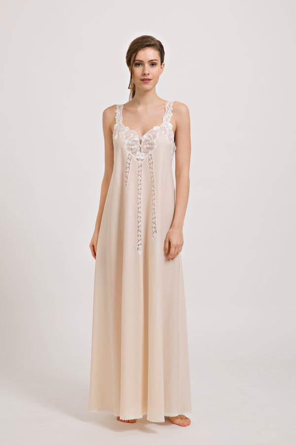 Madeleine - Mussola Cotton Nightgown - Dress - italian lingerie