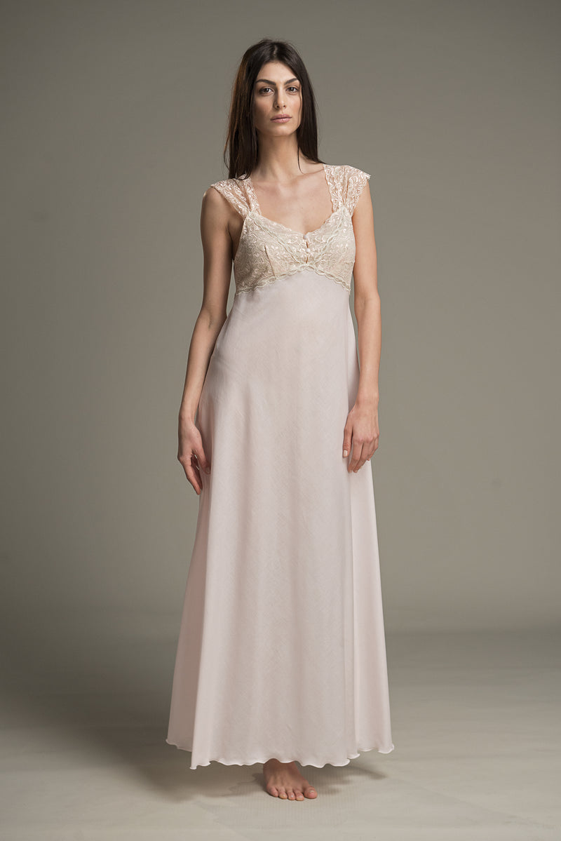 B2B - Mussola Cotton Nightgown - Dress - italian lingerie