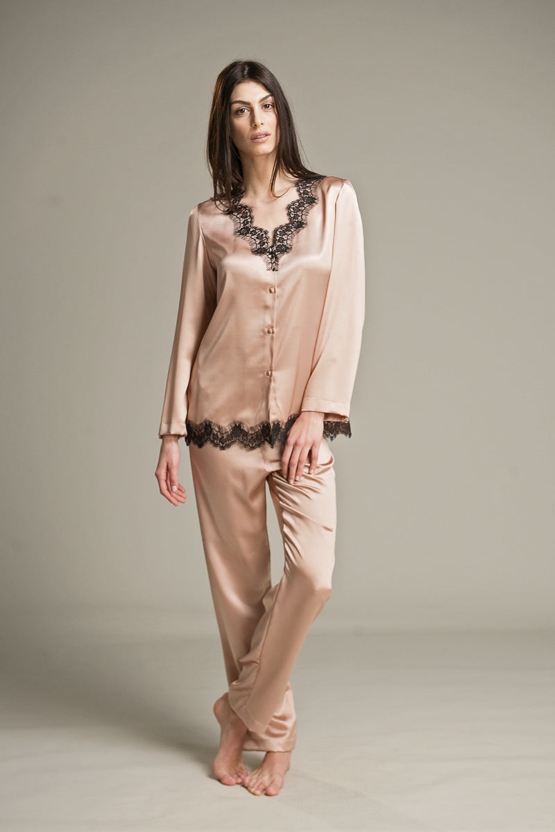 B2B - Silk Satin Pyjama - Pyjamas - italian lingerie