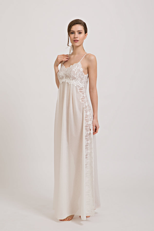 B2B - Plumetis Cotton Nightgown - Dress - italian lingerie