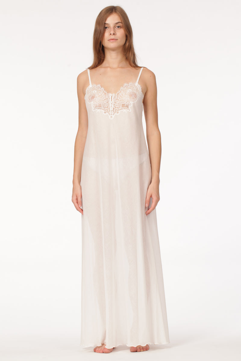 Mussola Cotton Nightgown & Robe - Dress & Robe - italian lingerie