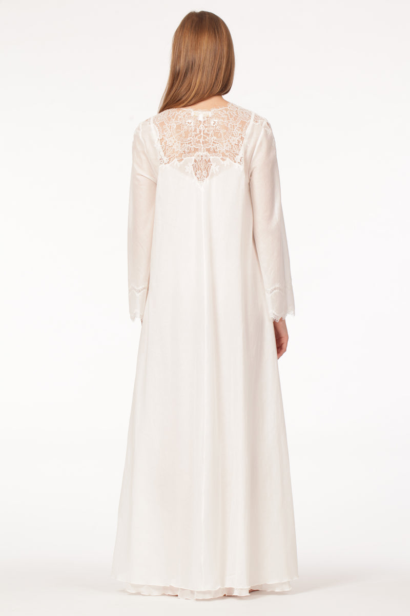 Mussola Cotton Nightgown & Robe - Dress & Robe - italian lingerie