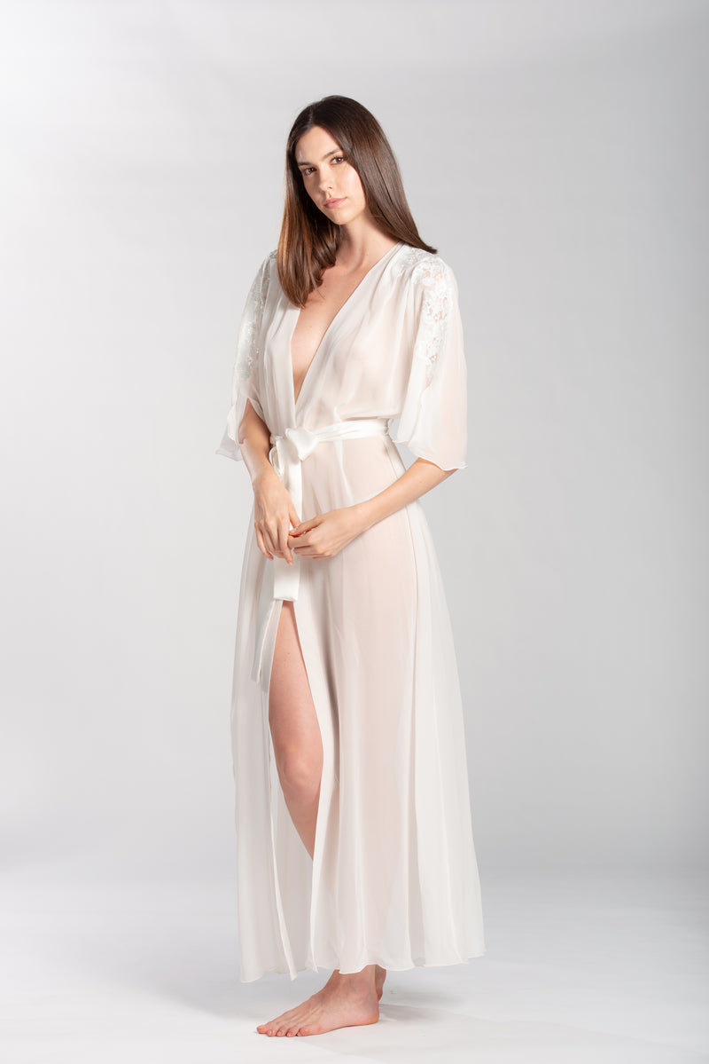 B2B - Silk Satin Robe - Robe - italian lingerie