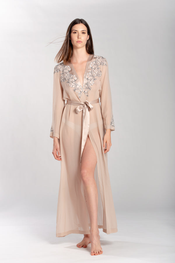 B2B - Silk Satin Robe - Robe - italian lingerie