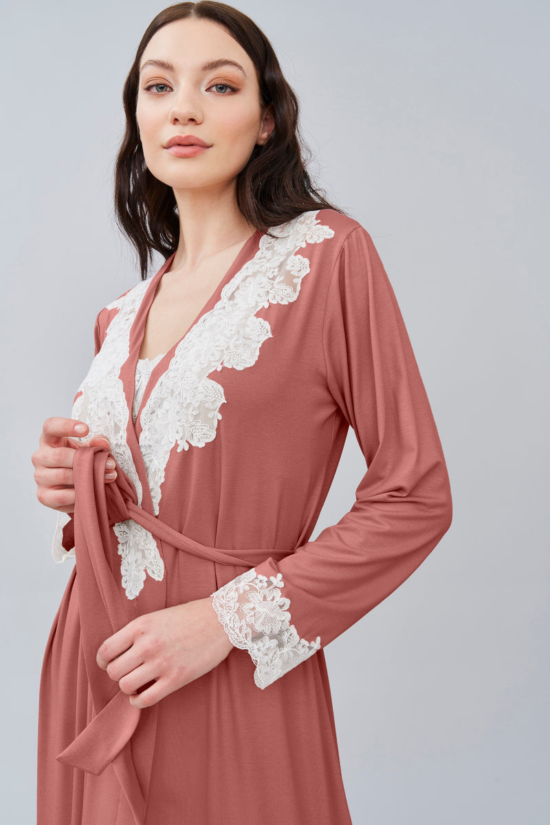 B2B - Viscose Jersey Long Robe - Robe - italian lingerie