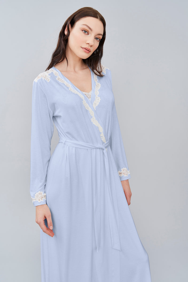 B2B - Viscose Jersey Long Robe - Robe - italian lingerie