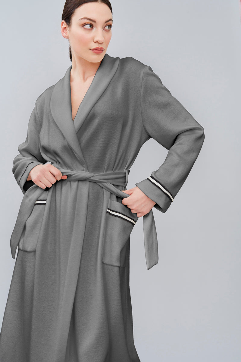 B2B - Knit Blend Long Robe - Robe - italian lingerie
