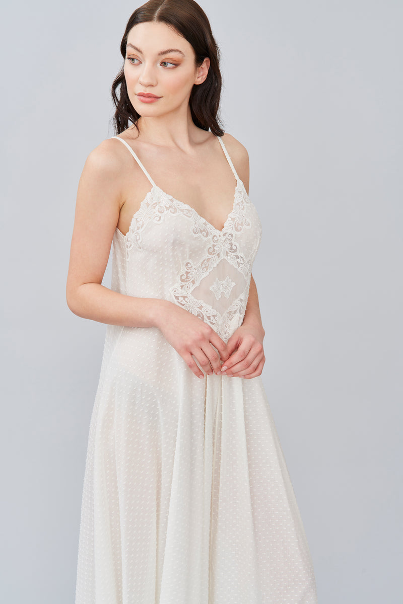B2B - Plumetis Cotton Nightgown - Dress - italian lingerie