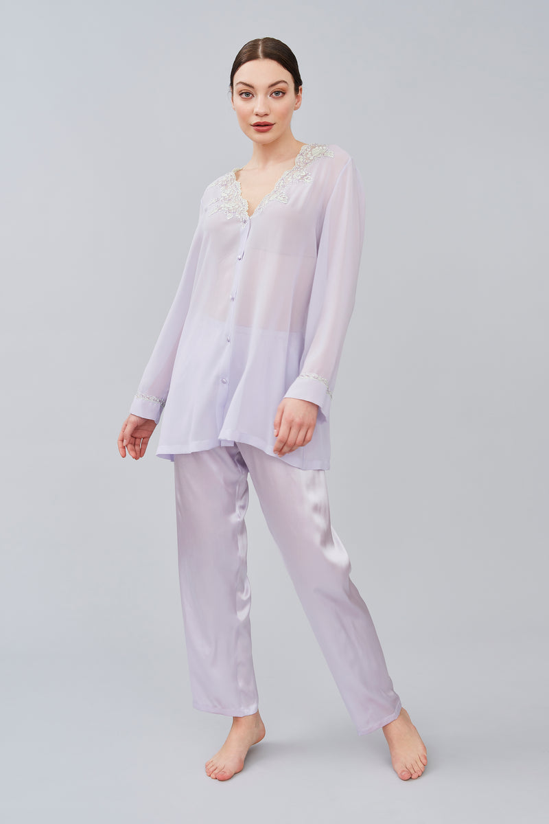 B2B - Silk Georgette Pyjama - Pyjama - italian lingerie
