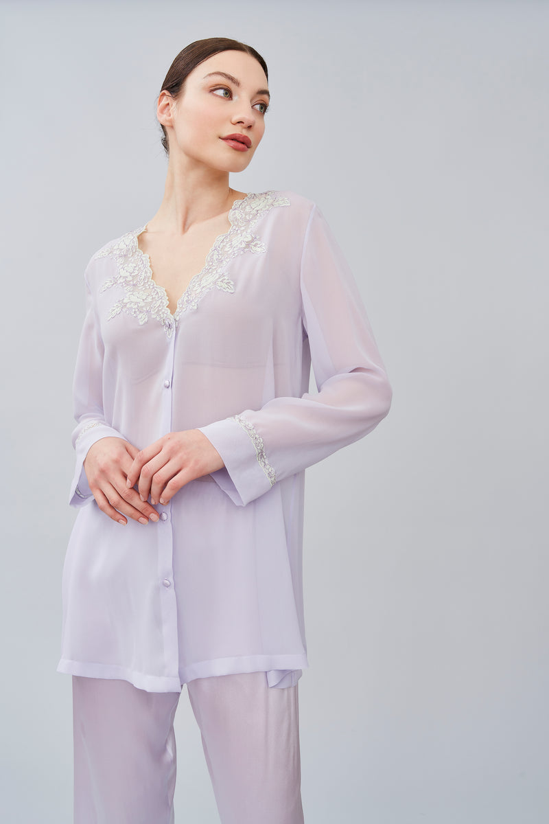 B2B - Silk Georgette Pyjama - Pyjama - italian lingerie