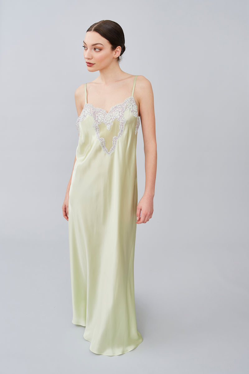 B2B - Silk Georgette Long Nightgown - Dress - italian lingerie