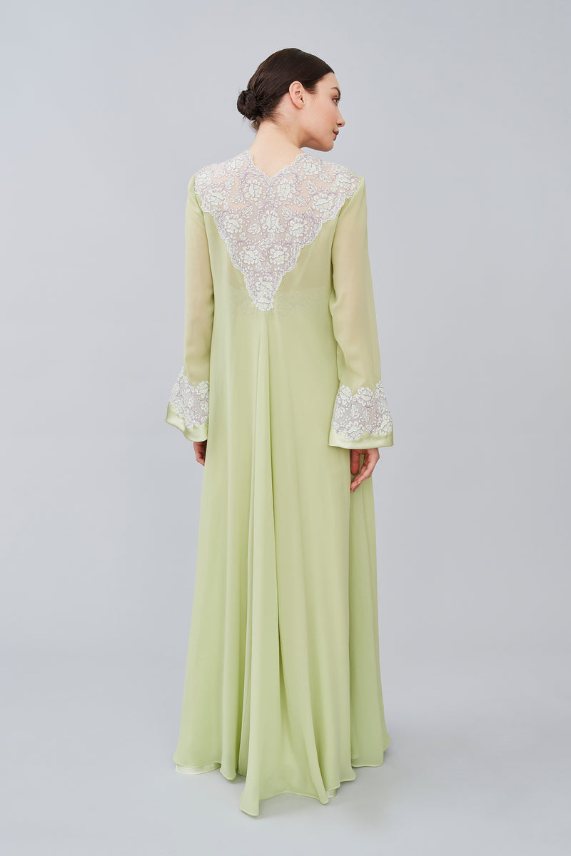 B2B - Silk Georgette Long Robe - Robe - italian lingerie