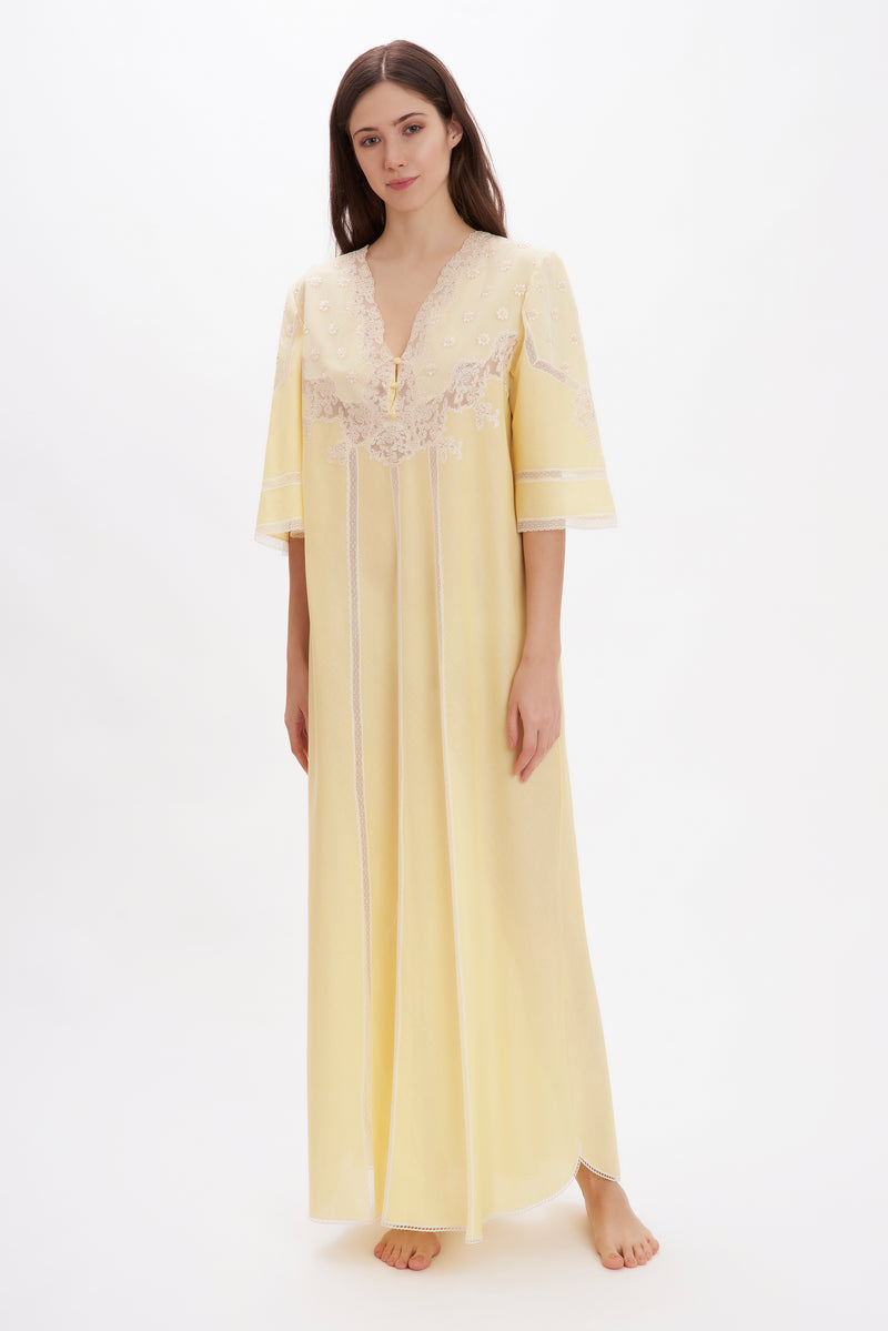 Mussola Cotton Nightgown - Dress - italian lingerie