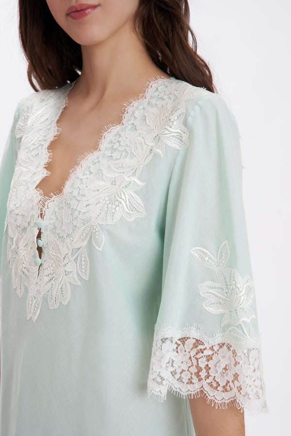 Giunone - Mussola Cotton Nightgown - Dress - italian lingerie