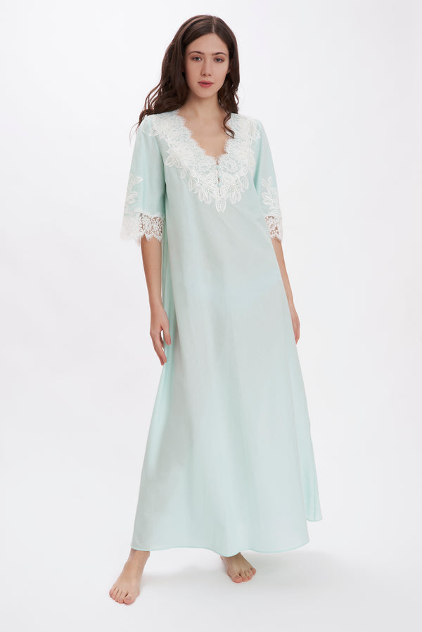 Giunone - Mussola Cotton Nightgown - Dress - italian lingerie