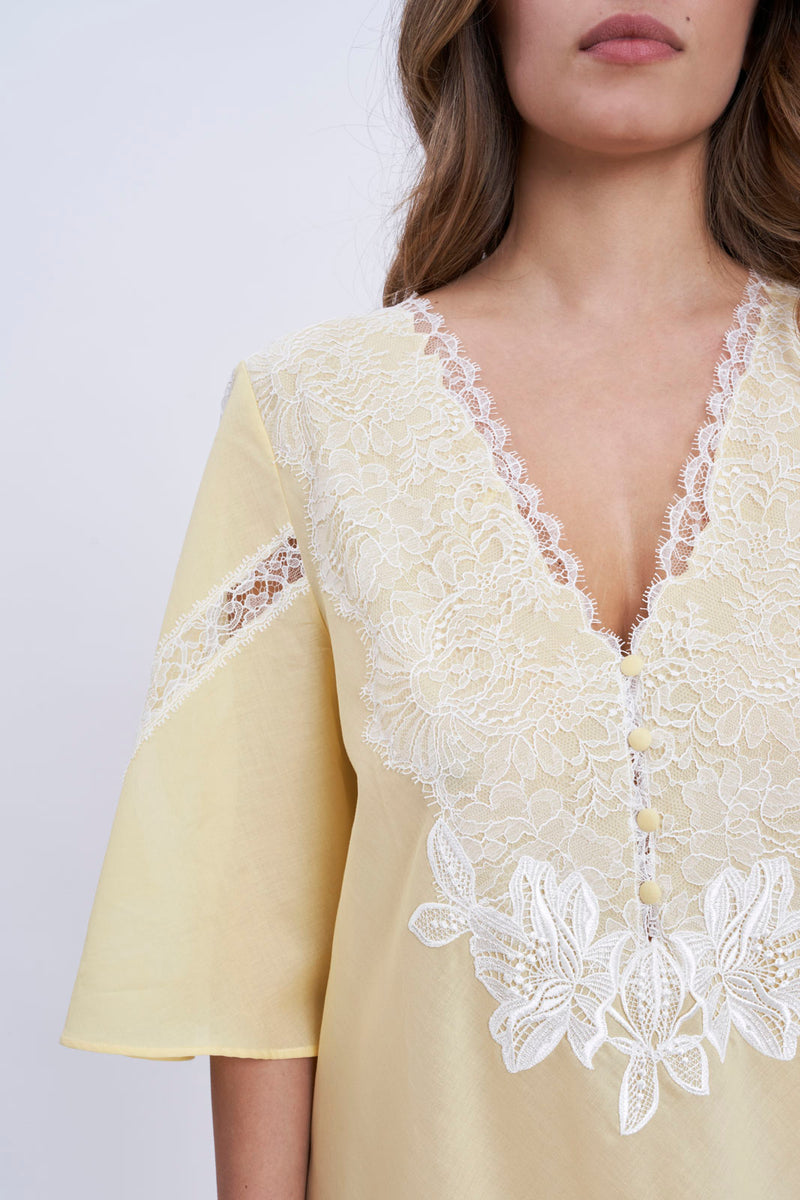 Cotton Nightgown - Dress - italian lingerie