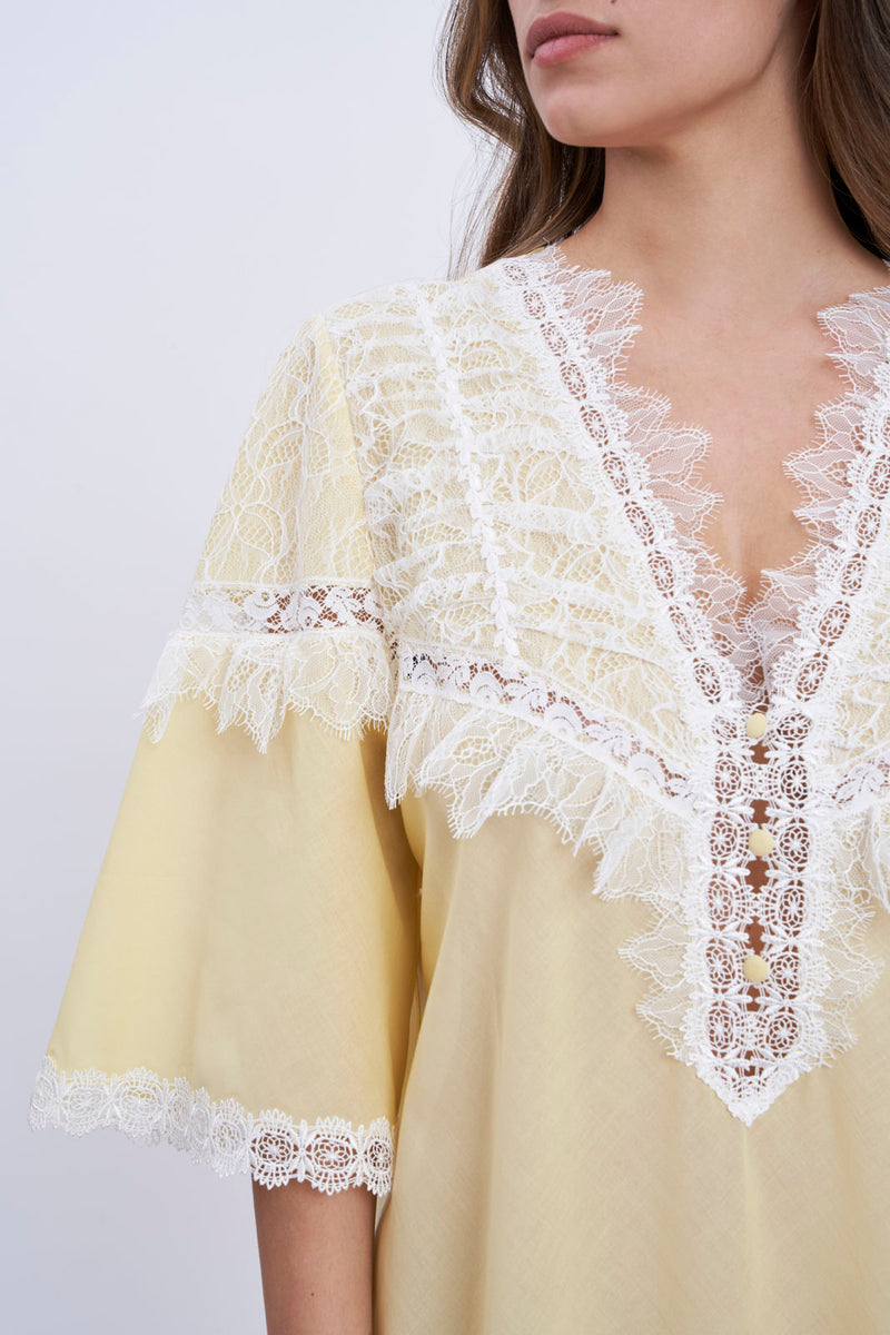 Cotton Nightgown - Dress - italian lingerie