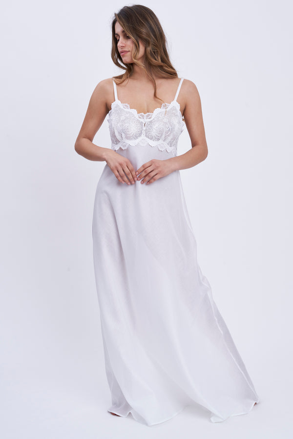 Cotton Nightgown - Dress - italian lingerie
